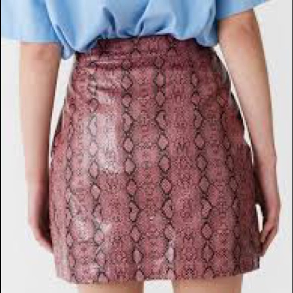 lazy oaf snake print skirt